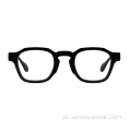 Design de moda Unissex Bevel Optical Acetate Frame Glasses